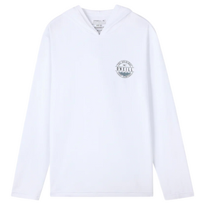 O'Neill Boys TRVLR UPF Hooded Blaze Long Sleeve Pullover in White