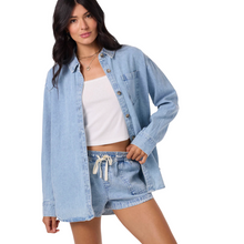 O'Neill Sevie Denim Shacket in Drifter