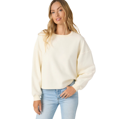 O'Neill Wavelength Crew Neck Fleece in Winter White