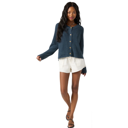 O'Neill Kerris Long Sleeve Cardigan Sweater in Slate