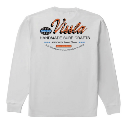 Vissla Handmade Premium Long Sleeve Pocket Tee in White