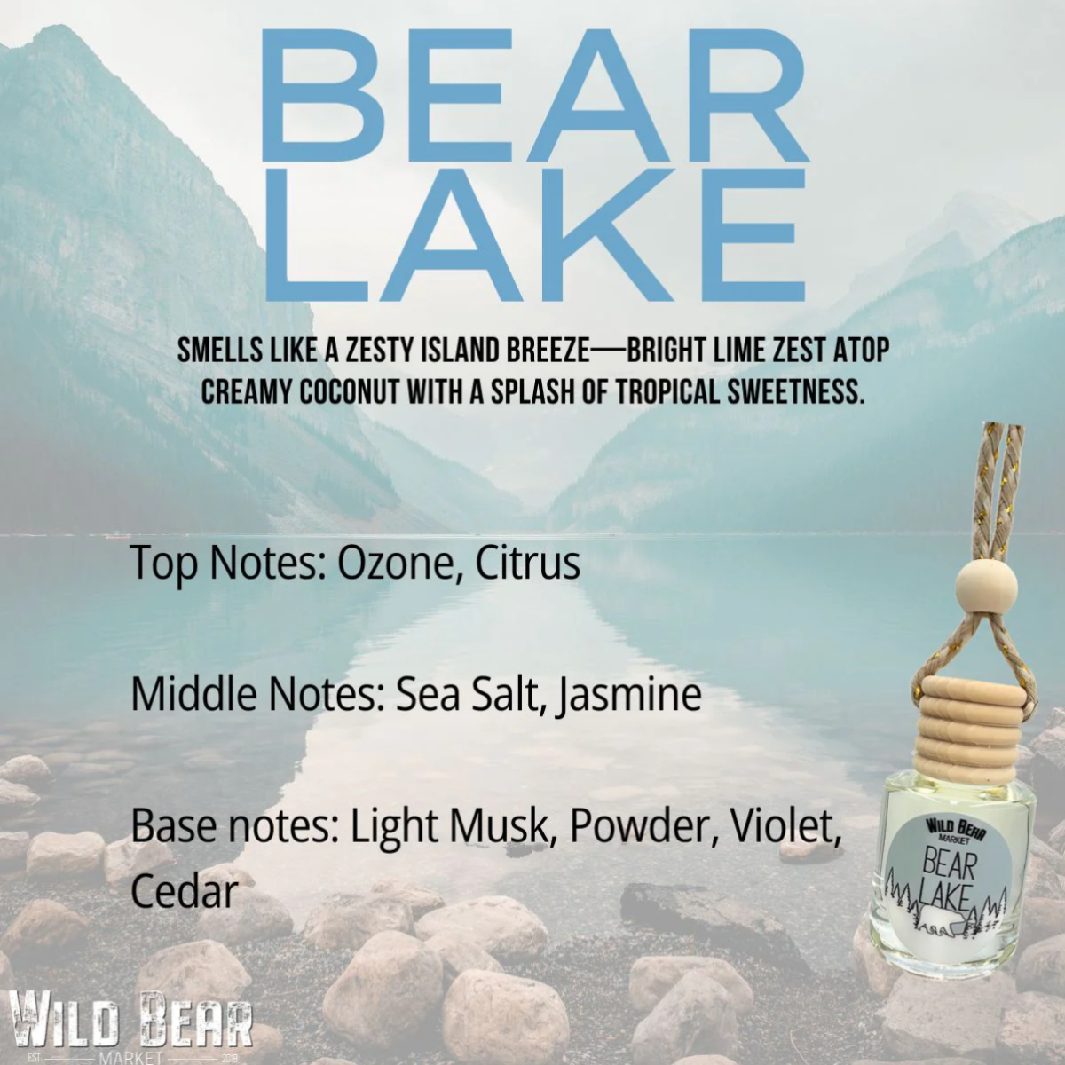 Wild Bear Market Car Freshener - Bear Lake