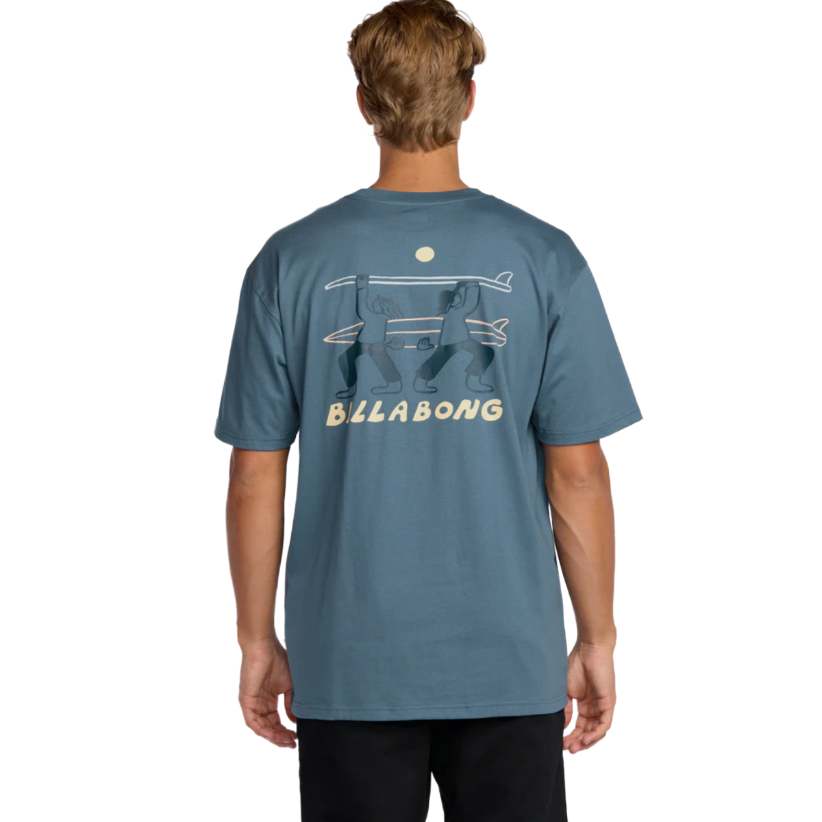 Billabong Split The Peak Short Sleeve Tee in Steel Blue