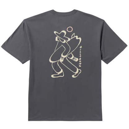 Billabong Up The Beach Short Sleeve Tee in Char