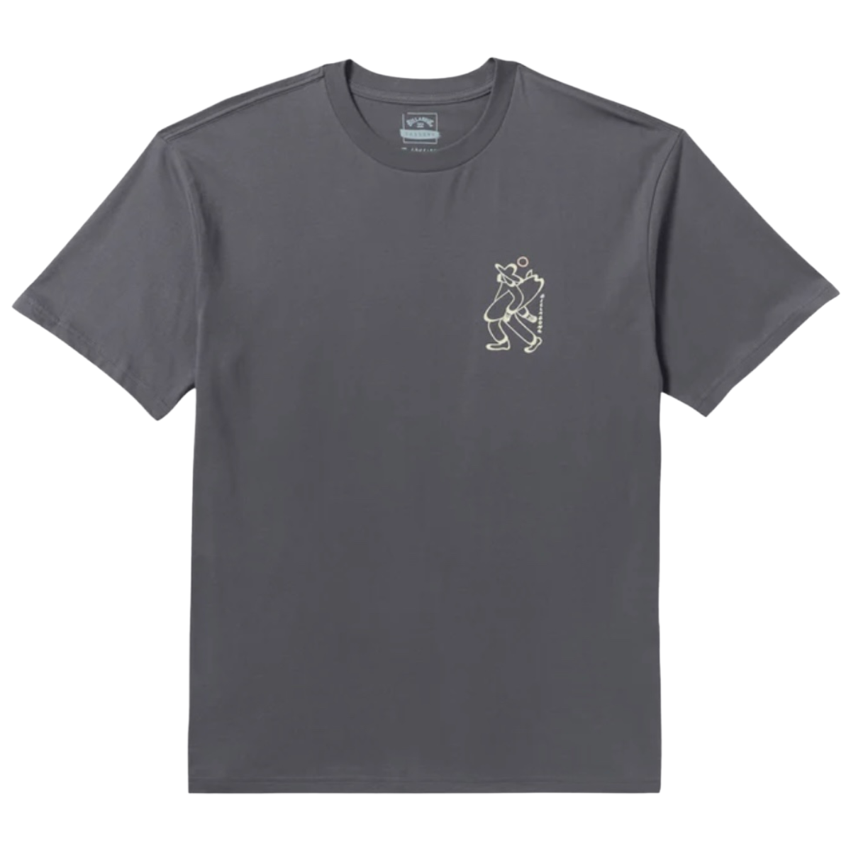 Billabong Up The Beach Short Sleeve Tee in Char