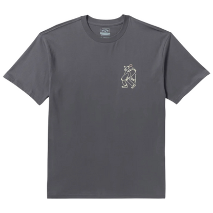 Billabong Up The Beach Short Sleeve Tee in Char