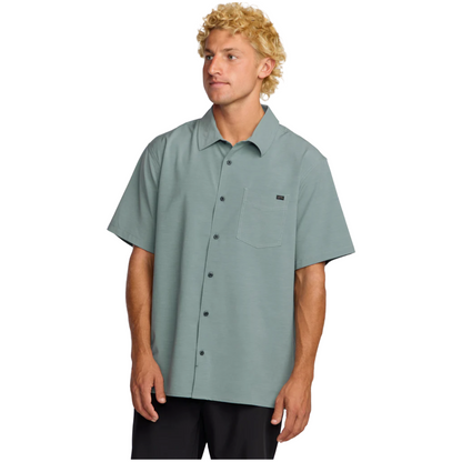 Billabong Surftrek Transit Short Sleeve Shirt in Sea Blue