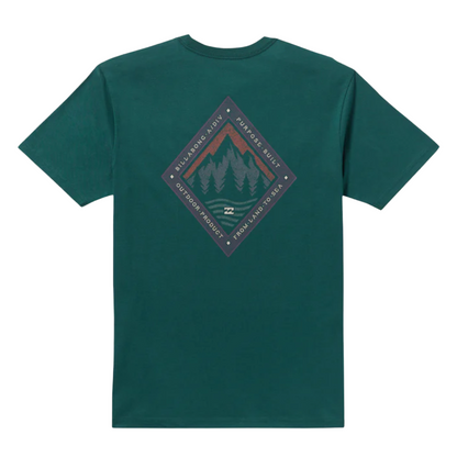 Billabong Rockies A/Div Short Sleeve Tee in Spruce Green