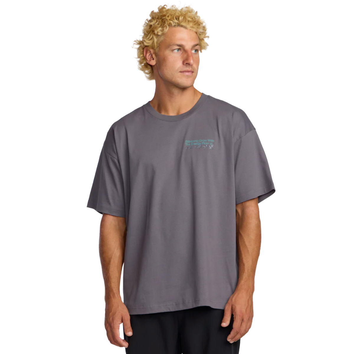 Billabong Grow OG A/Div Short Sleeve Tee in Grey Violet