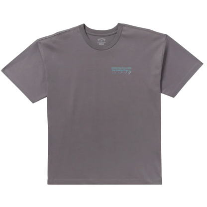 Billabong Grow OG A/Div Short Sleeve Tee in Grey Violet