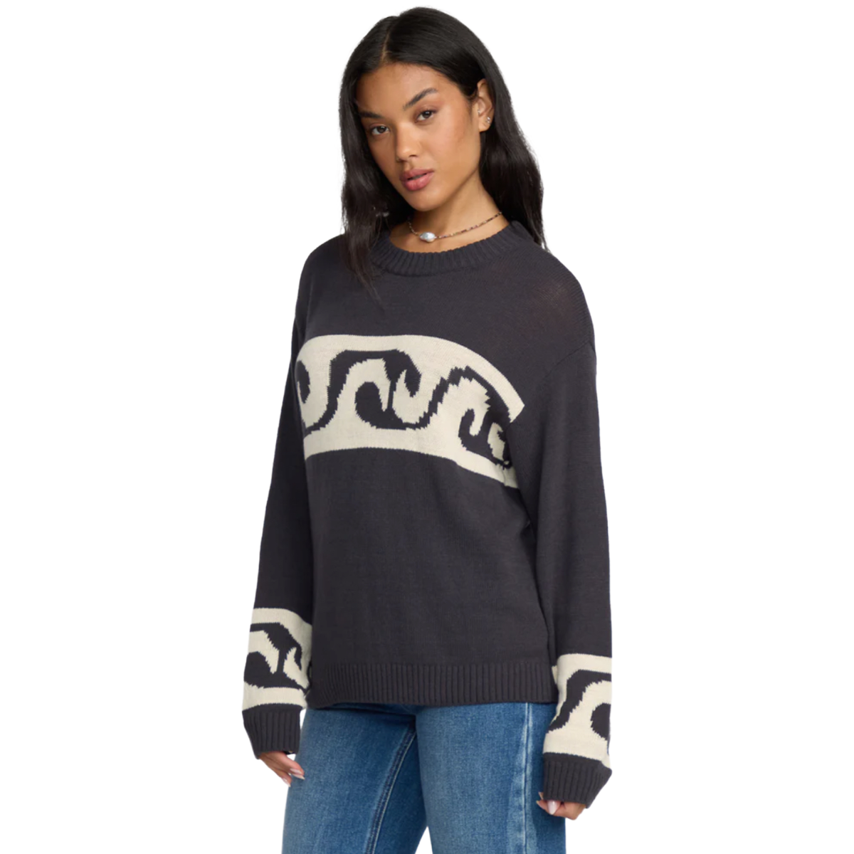 Billabong Wave Fade Sweater in Black Sands