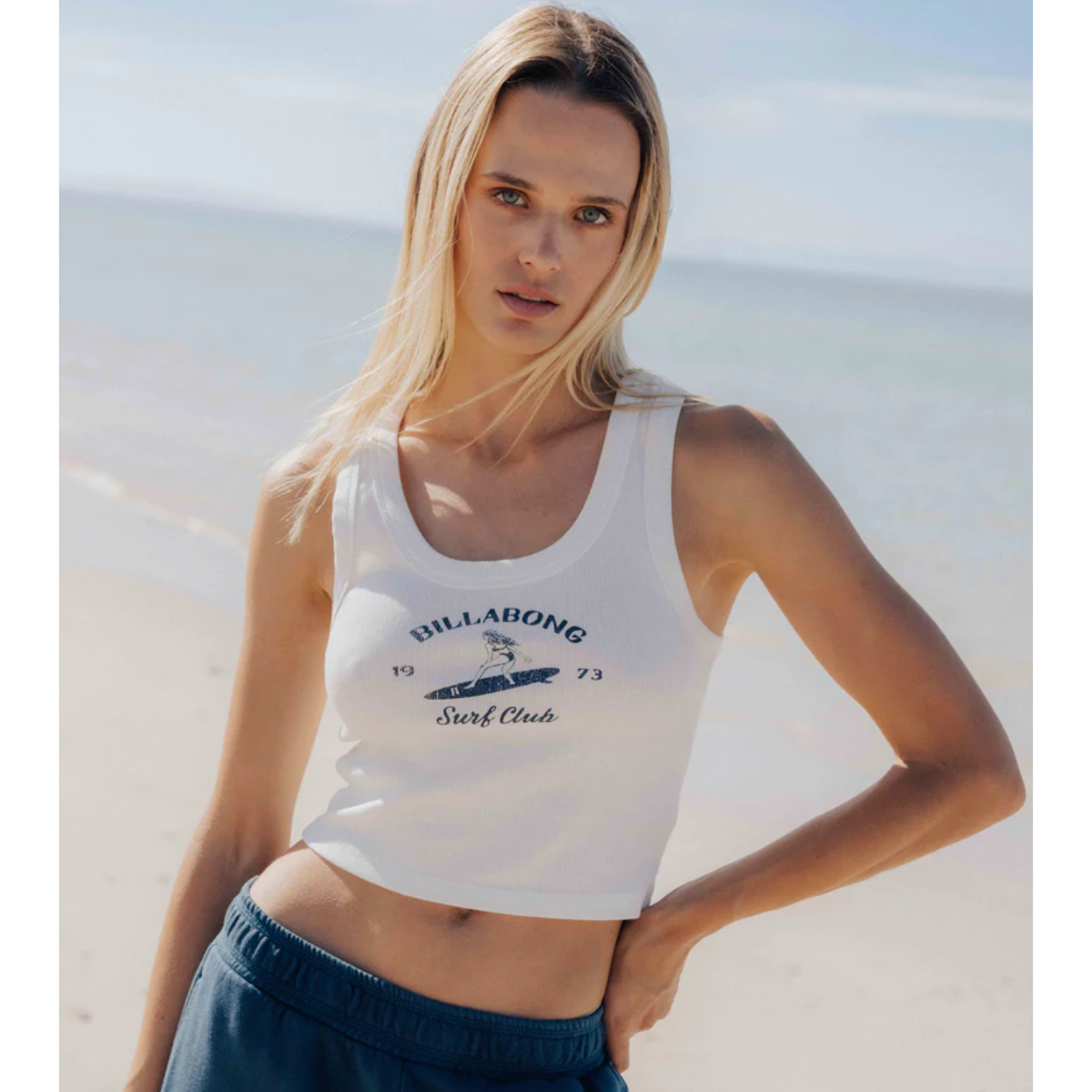 Billabong Sure Feelings Tank in Salt Crystal
