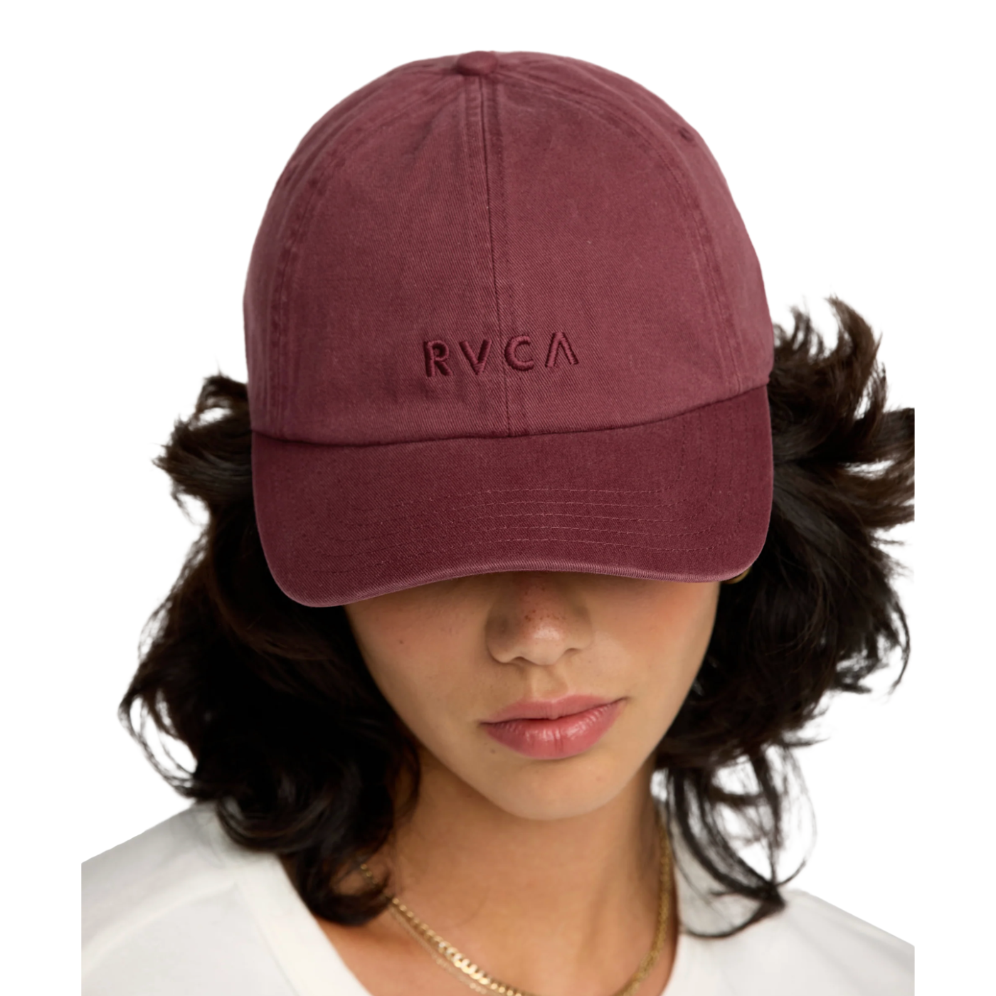 RVCA Forever Dad Hat in Burnt Red