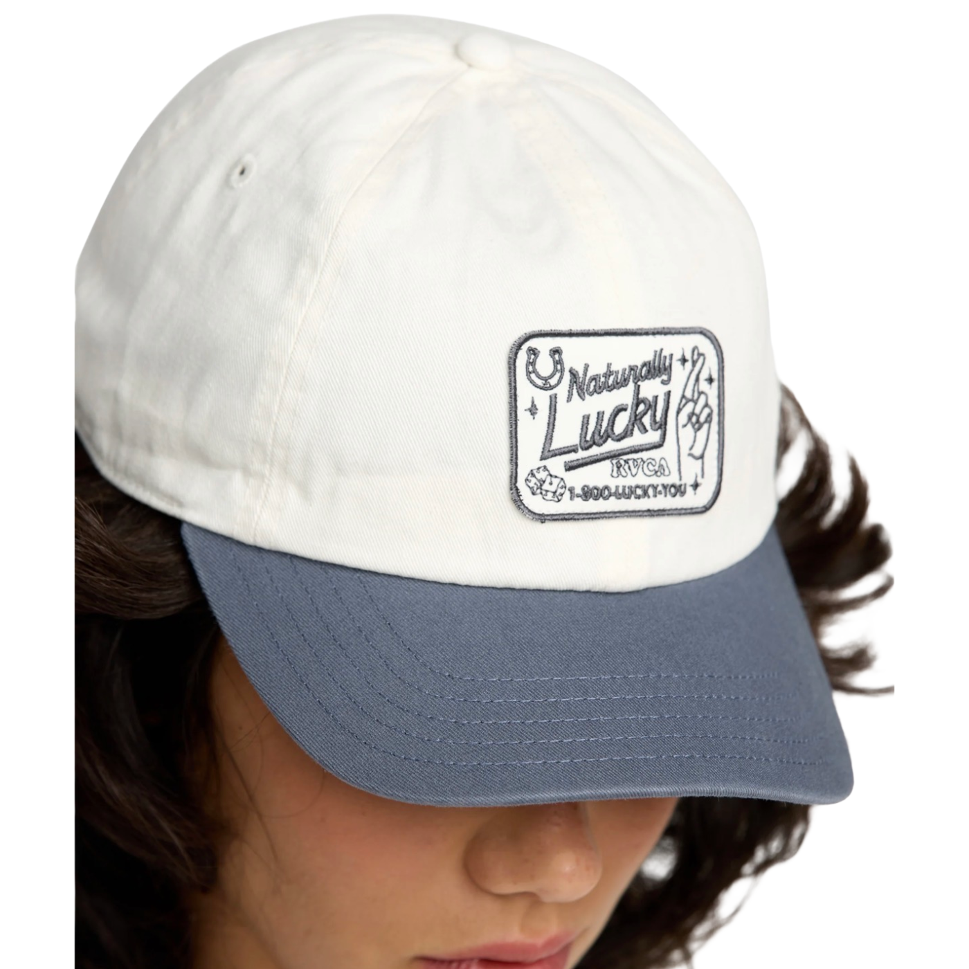 RVCA Naturally Lucky Dad Hat in Stone Blue