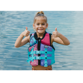 Ronix August Girl's CGA Life Jacket in Pink / Blue