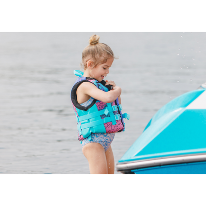 Ronix August Girl's CGA Life Jacket in Pink / Blue