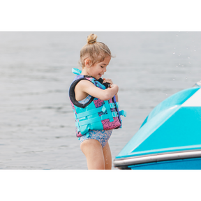 Ronix August Girl's CGA Life Jacket in Pink / Blue