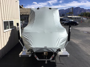 Malibu 23 LSV Wakesetter W/G5 Tower and Factory Bimini Double Up Storage Cover