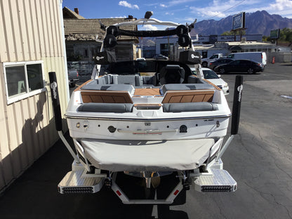Malibu 23 LSV Wakesetter W/G5 Tower and Factory Bimini Double Up Storage Cover