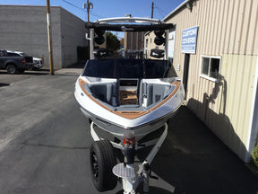 Malibu 23 LSV Wakesetter W/G5 Tower and Factory Bimini Double Up Storage Cover