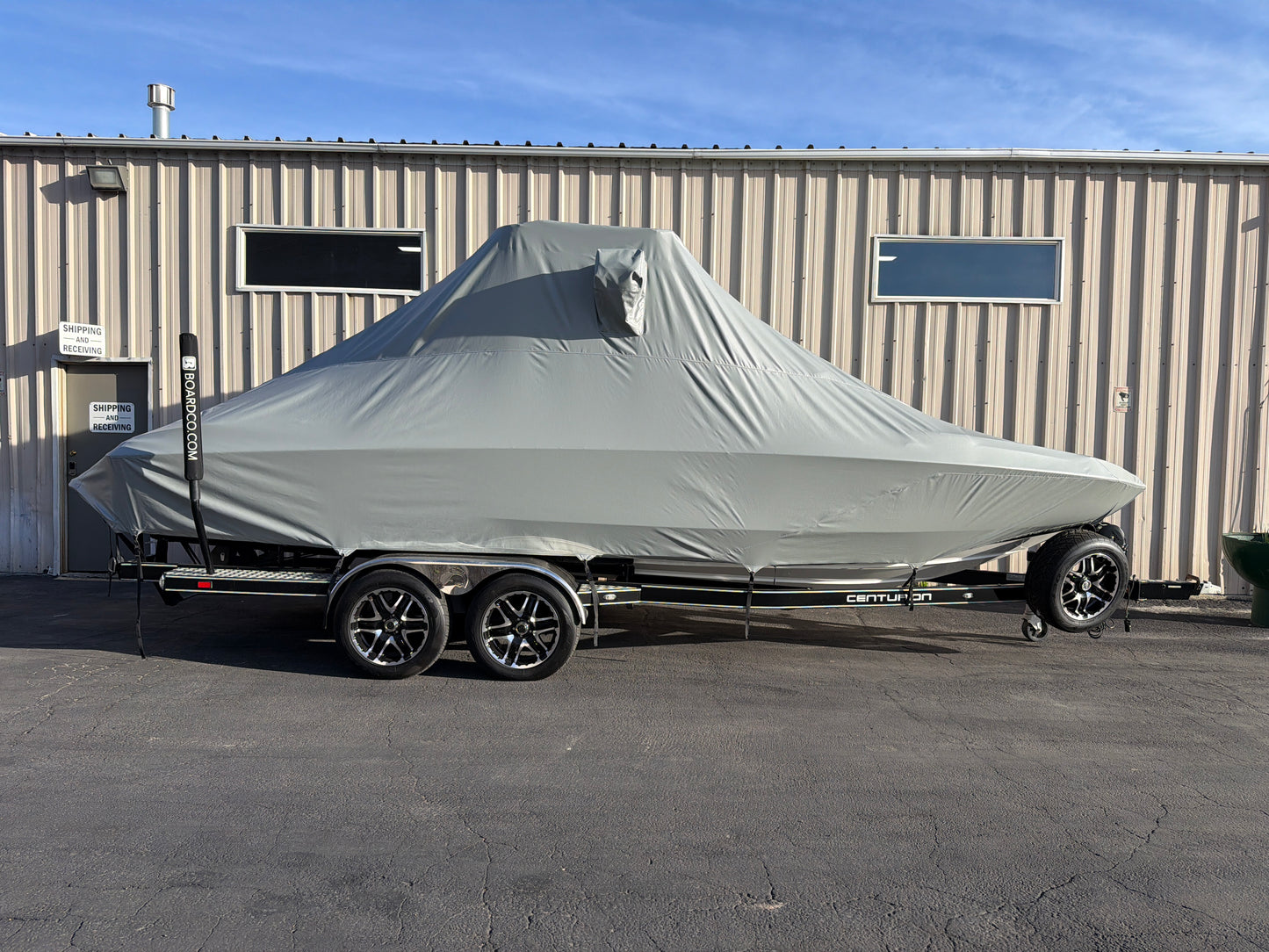Centurion Enzo SV244 With Aegis Tower and FCT Bimini Double Up Storage Cover