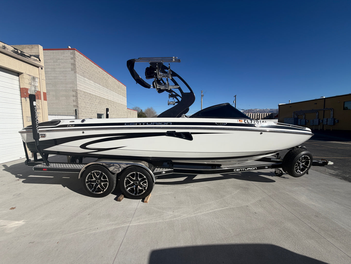Centurion Enzo SV244 With Aegis Tower and FCT Bimini Double Up Storage Cover