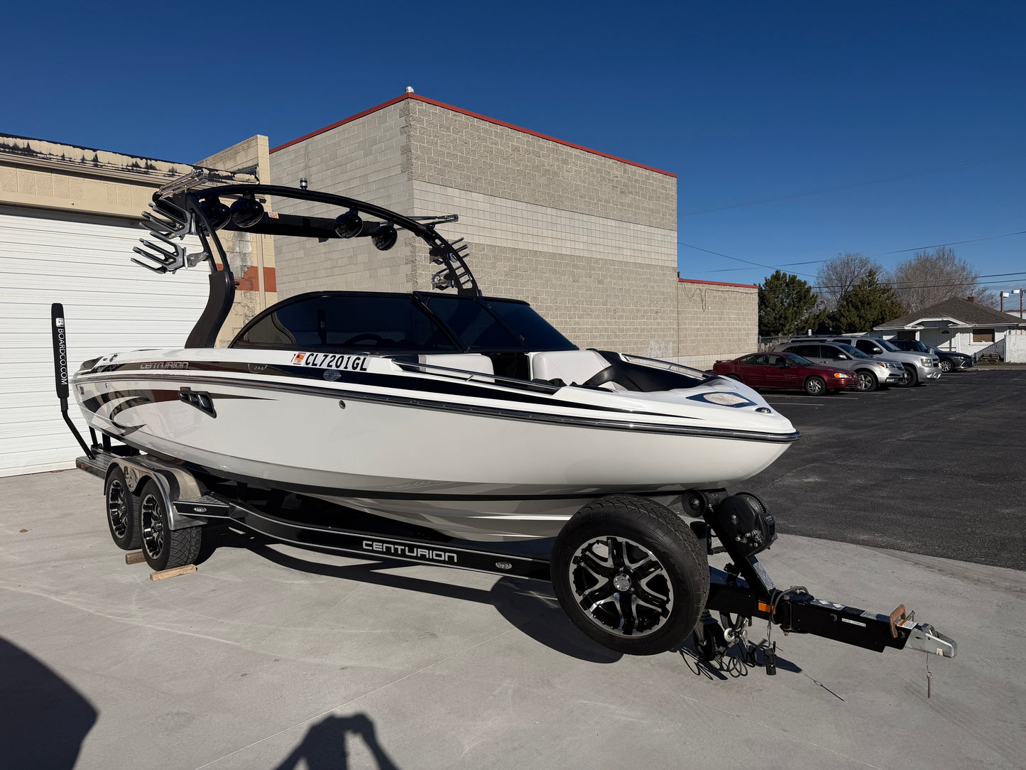 Centurion Enzo SV244 With Aegis Tower and FCT Bimini Double Up Storage Cover