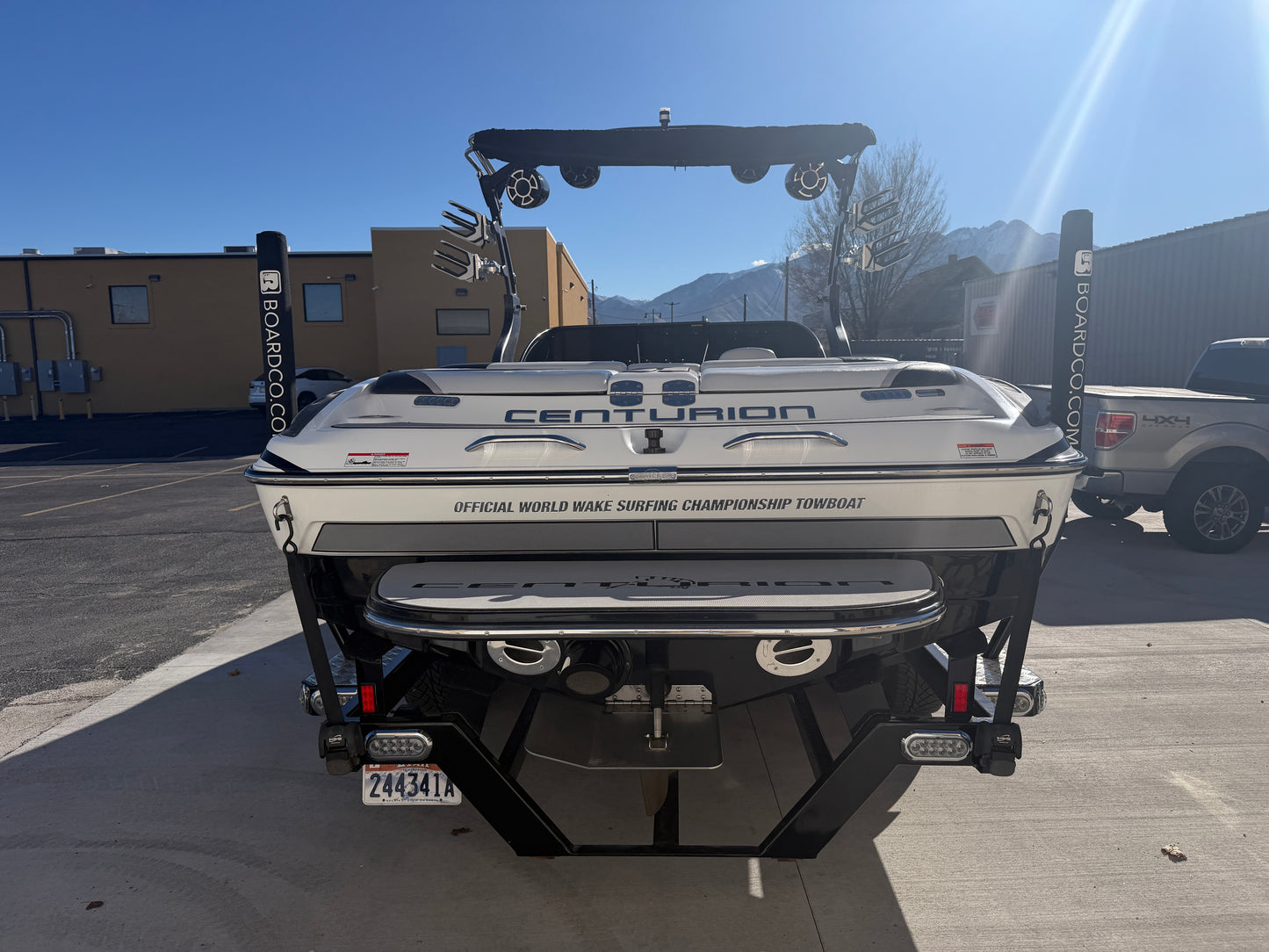 Centurion Enzo SV244 With Aegis Tower and FCT Bimini Double Up Storage Cover
