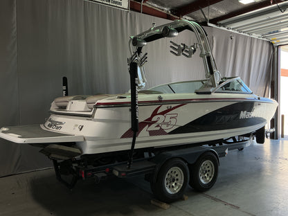 MasterCraft X25 with ZFT2 Tower Double Up Storage Cover