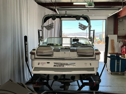 MasterCraft X25 with ZFT2 Tower Double Up Storage Cover