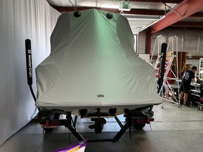 MasterCraft X25 with ZFT2 Tower Double Up Storage Cover