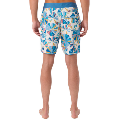 O'Neill Hyperfreak Mysto Scallop 19" Boardshort in Cream