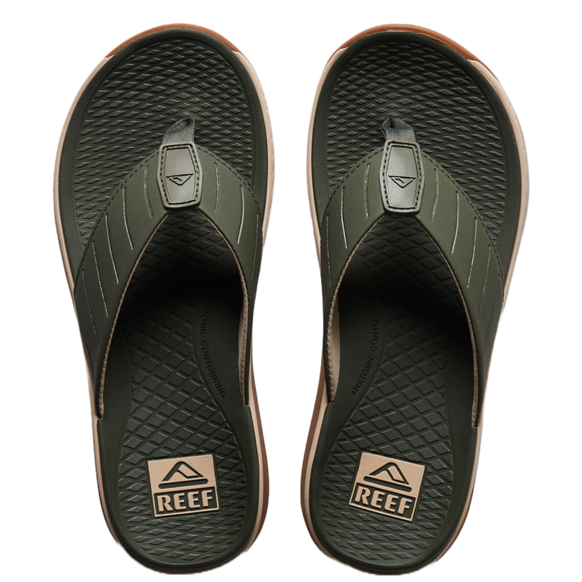 Reef The Deckhand Men's Sandal in Olive/Gum