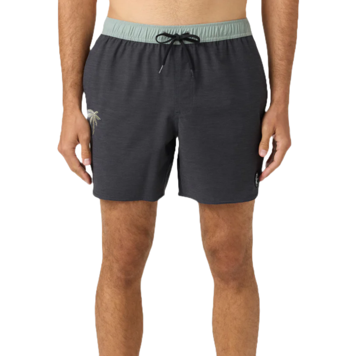 O'Neill OG Scallop Solid Volley 16" Boardshorts in Black