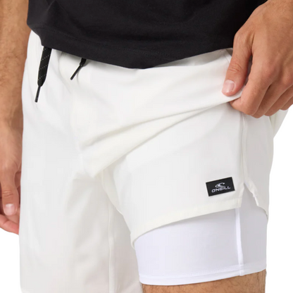O'Neill Perform Light Lined E-Waist 17" Shorts in White