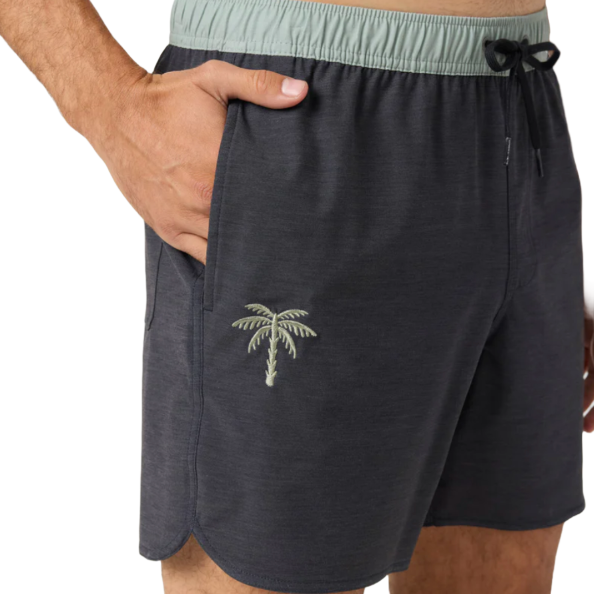 O'Neill OG Scallop Solid Volley 16" Boardshorts in Black