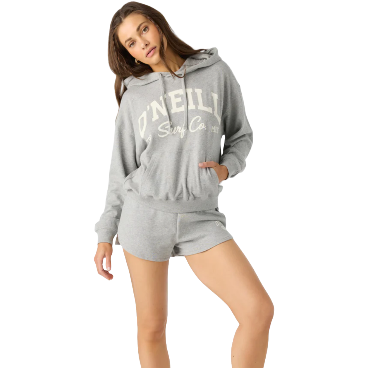 O'Neill Drift Pullover Hoody in Heather Ash
