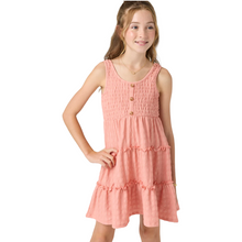 O'Neill Girls Teffie Dress in Coral Haze