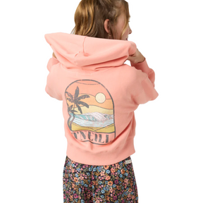 O'Neill Girls Darcie Zip Fleece in Coral Haze