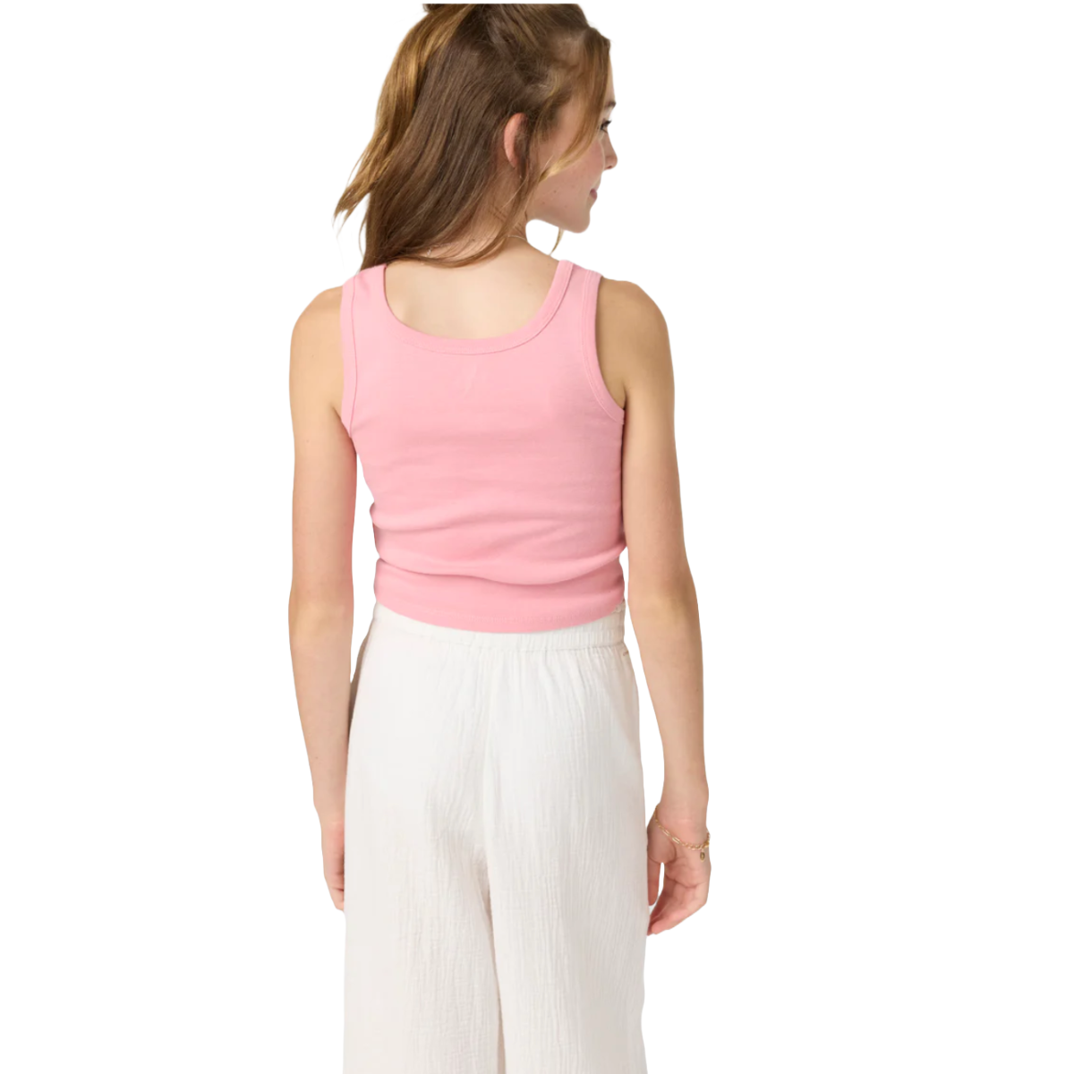 O'Neill Girls Seashell Shore Tank in Peony