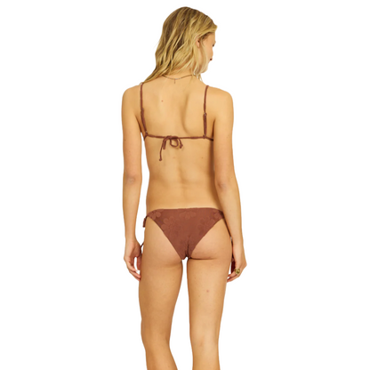 Sisstr Petal Pusher Tie Side Swim Bottom in Espresso Brown