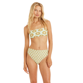 Sisstr Flowers In The Sky Bandeau Top in Sea Mint