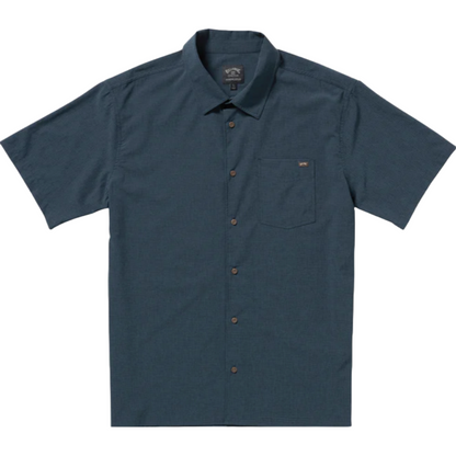 Billabong Surftrek Perf Short Sleeve Woven Shirt in Navy