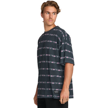 Billabong Raging Bull Stripe Tee in Washed Black