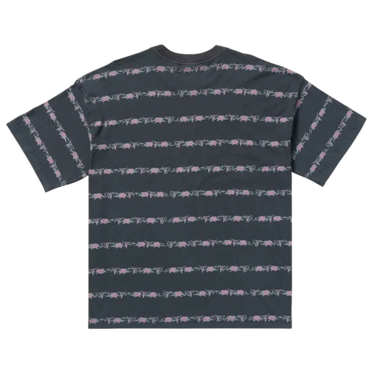Billabong Raging Bull Stripe Tee in Washed Black