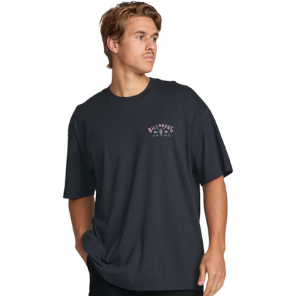 Billabong Raging Bull Regular Tee in Washed Black