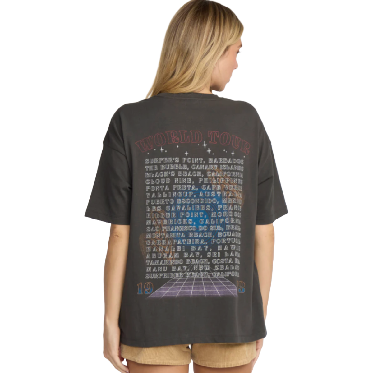 Billabong Focus Tour Tee in Off Black