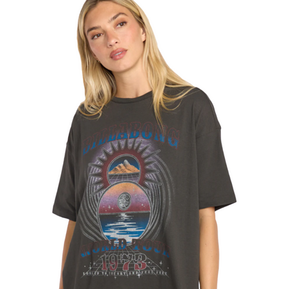 Billabong Focus Tour Tee in Off Black