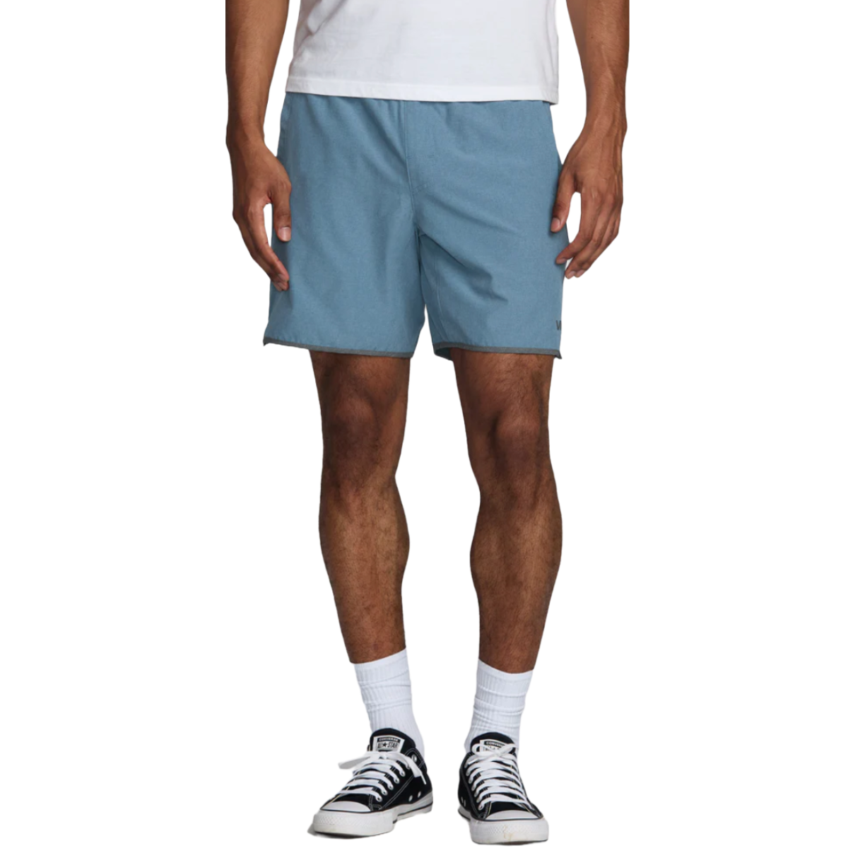 RVCA Yogger Stretch Contrast 17" Shorts in Vintage Navy Heather