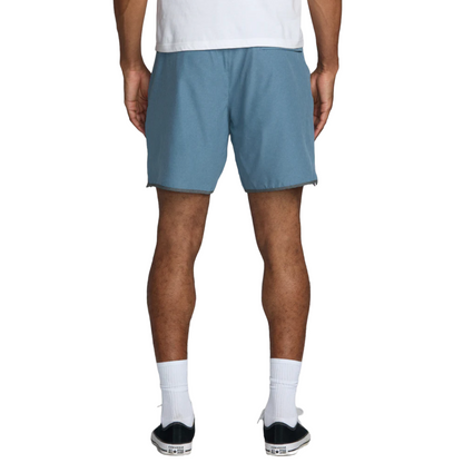 RVCA Yogger Stretch Contrast 17" Shorts in Vintage Navy Heather